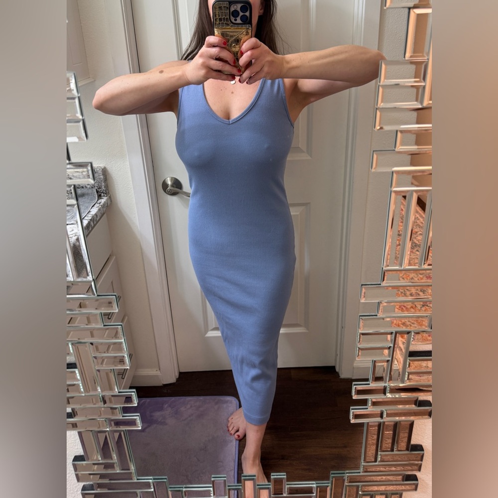 Springtime, Light Blue, Sleeveless Maxi Dress, Women Size 8 - Picture 2 of 5